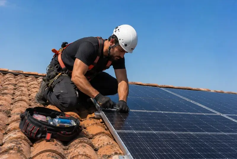 Maintenance et monitoring de panneaux solaires à Corbère