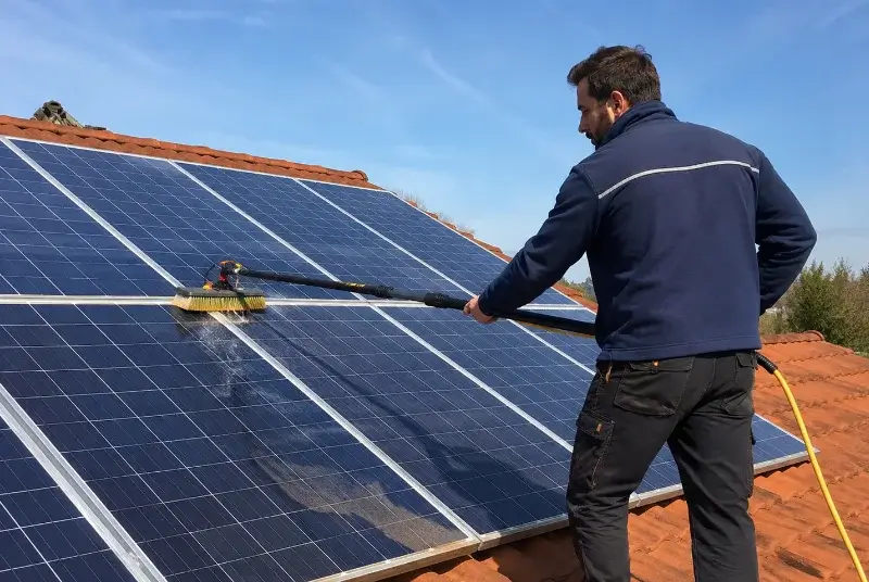 Nettoyage et entretien de panneaux solaires à Corbère